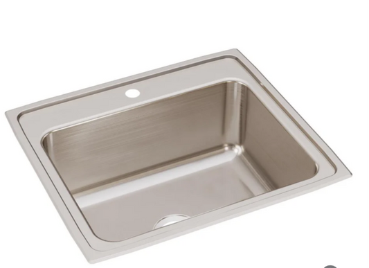 Elkay DCR2522104 Lustertone® Classic Stainless Steel 25 1-Hole Single Bowl drop