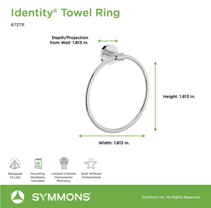 SYMMONS TOWEL RING 673TR-STN
