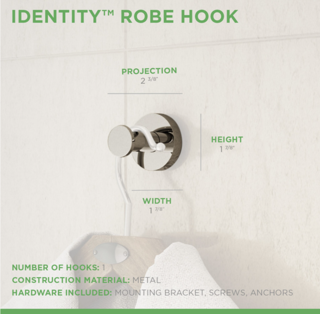symmons robe hook 673RH-STN