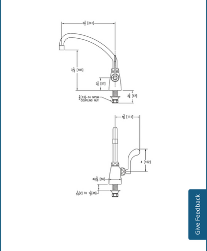 Elkay Single Control Utility Faucet 10" Arc Spout 4" Wristblade Chrome LK535AT10
